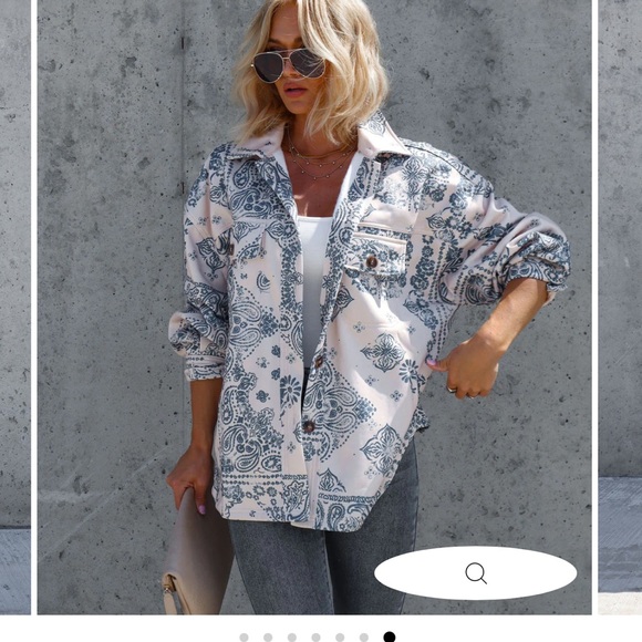 VICI NWT Shacket Paisley - Picture 2 of 6